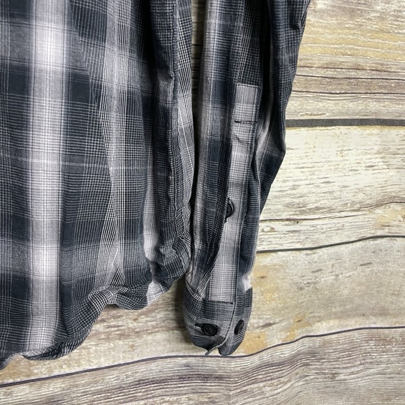 Columbia Shirt Men's XL Grey‎ Plaid Classic Fit Stretch Button Long Sleeve - Picture 6 of 7